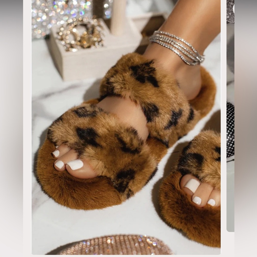 Fluffy Faux Fur Slippers